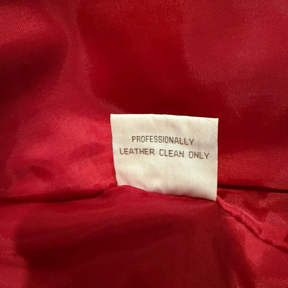 Vintage RZR 100% Suede Leather Jacket Womens L Burgundy 90s Blazer Coat - Picture 5 of 8